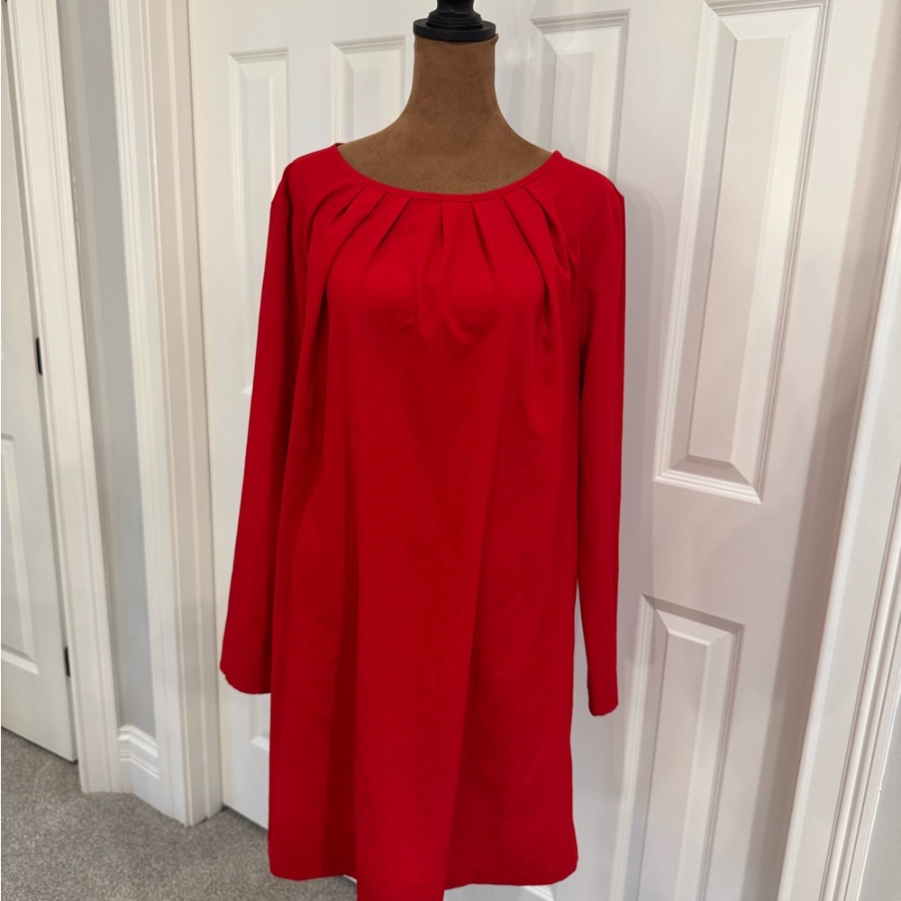 H&M Vibrant Red Long Sleeve Mini Dress